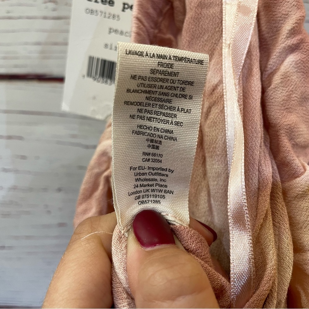NEW Free People Just Float Tie Dye Strapless Jumpsuit in Peach - size small - Picture 11 of 11